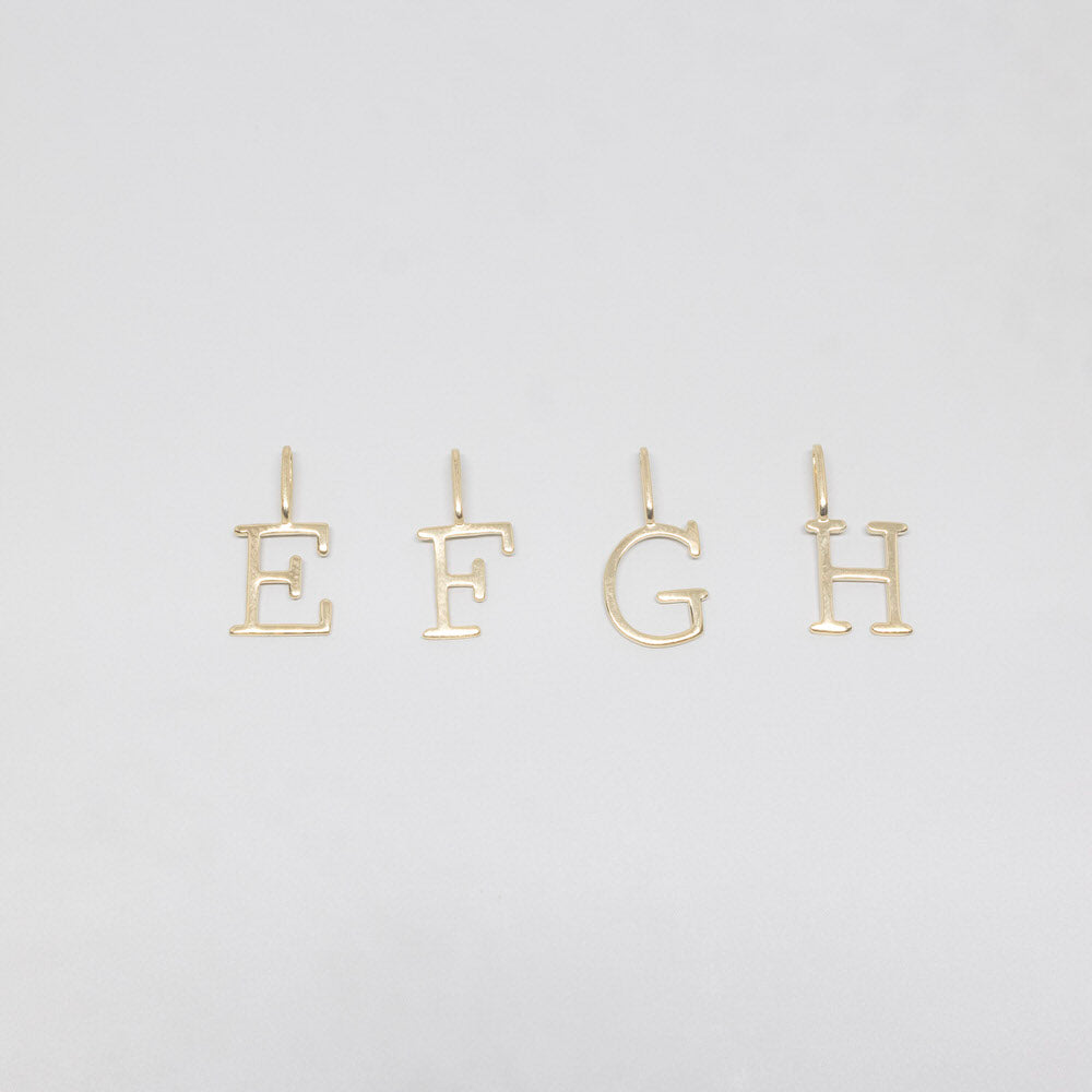 Kettenanhänger Buchstaben gold E F G H