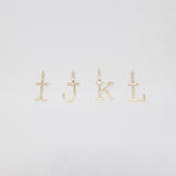 buchstabenkette letter necklace solid gold Buchstaben I J K L