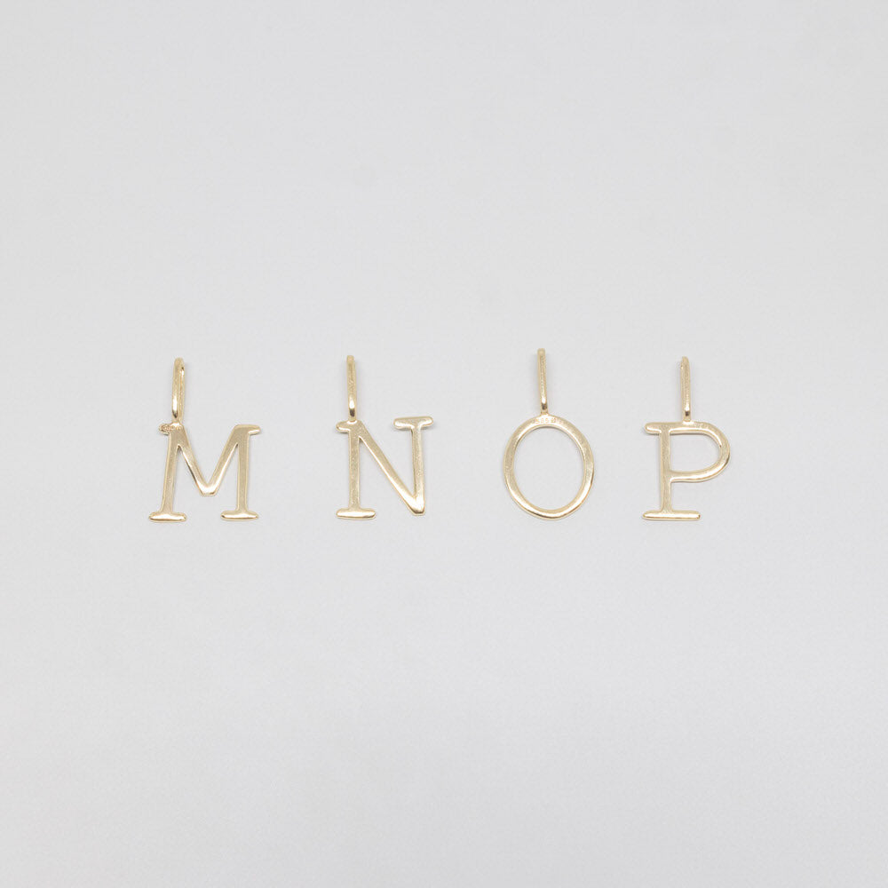 Buchstabenkette Buchstabe gold M N O P