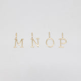 buchstabenkette letter necklace solid gold Buchstaben M N O P