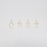 buchstabenkette letter necklace solid gold Buchstaben Q R S T