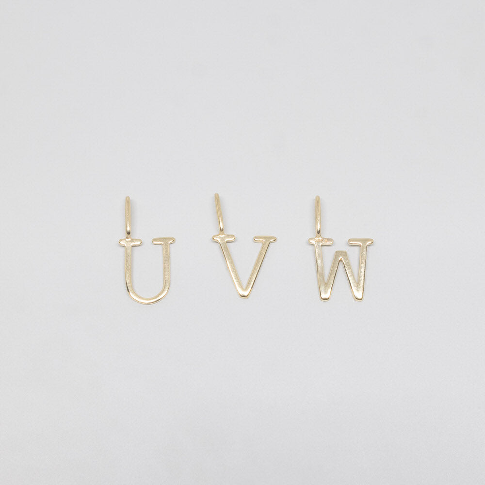 Buchstabenkette Buchstabe gold U V W