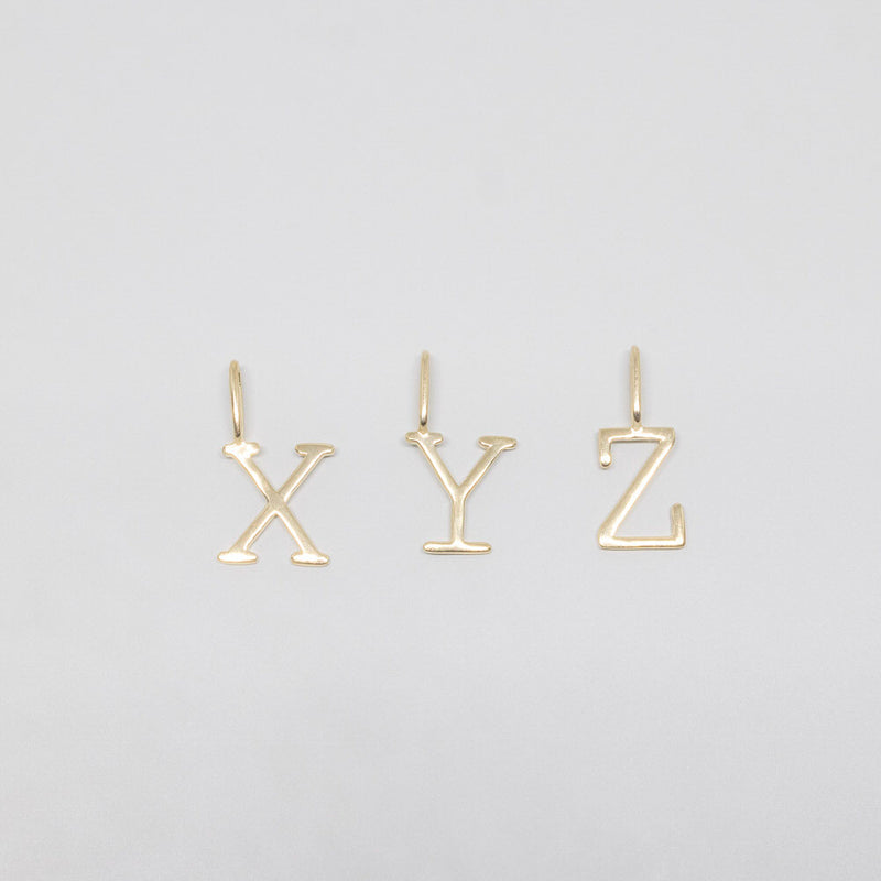 buchstabenkette letter necklace solid gold Buchstaben X Y Z