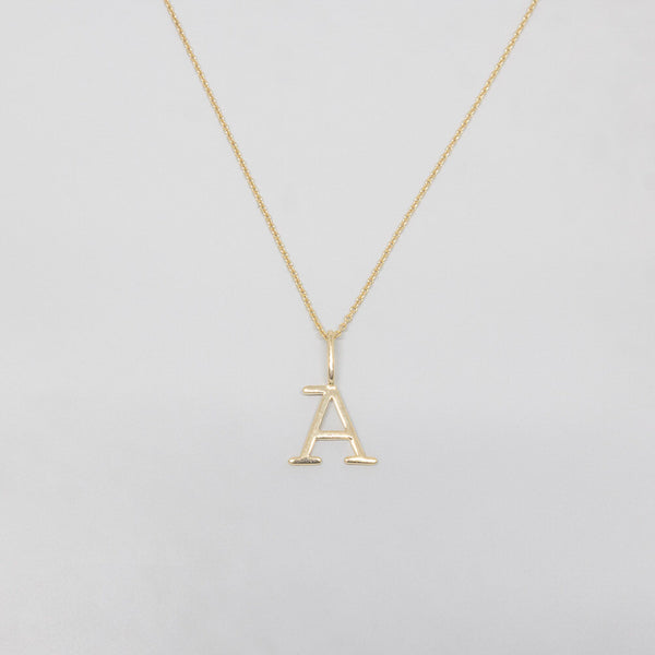 buchstabenkette letter necklace solid gold Buchstabe A