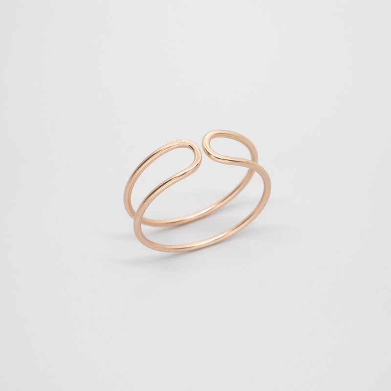 doppelring double ring roségold