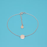 Armband disc mit rundem Plättchen 24K roségold vergoldet