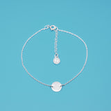 Armband disc mit rundem Plättchen Sterling Silber
