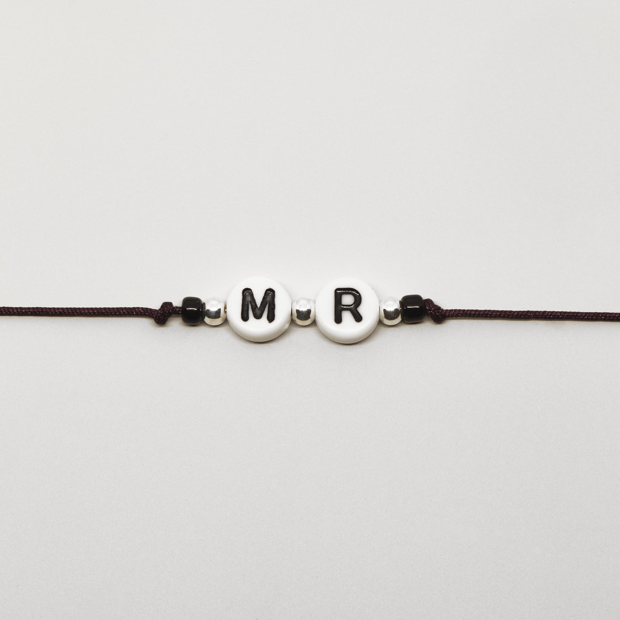 buchstaben armband initials in silber
