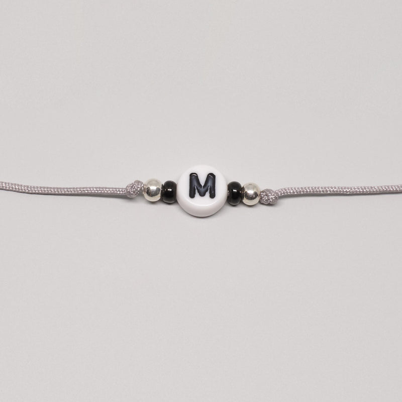 Buchstaben Armband in vielen Farben mit Sterling Silber