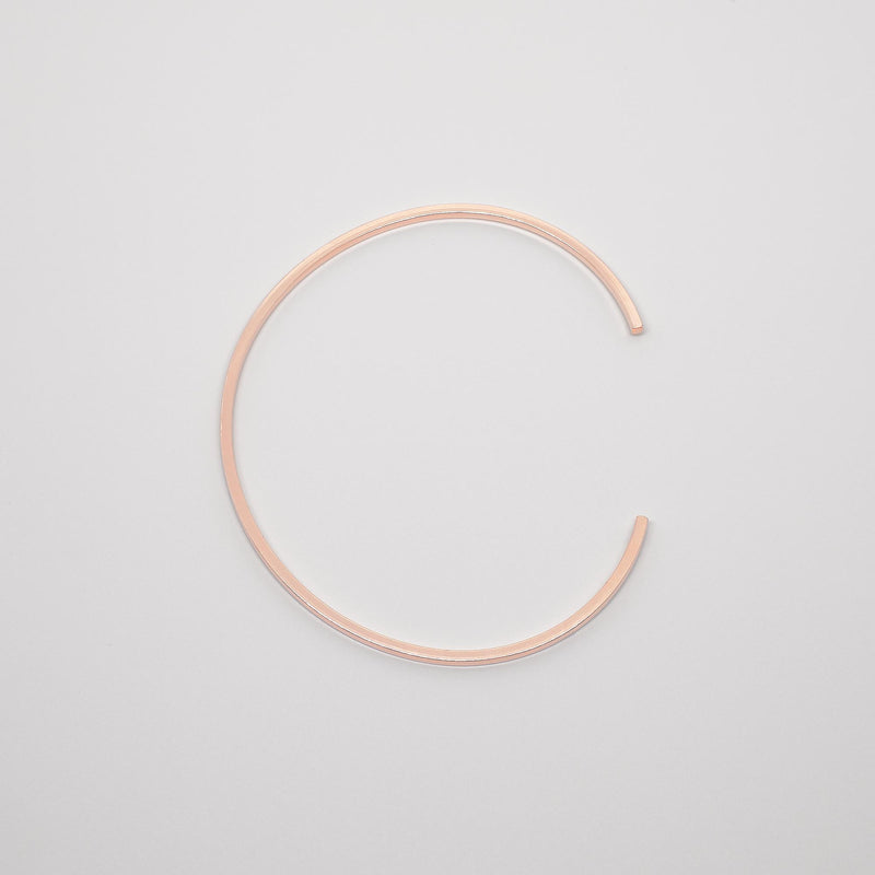 Armreif simple cuff 24K vergoldet roségold