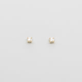 tiny diamond stud | solid gold