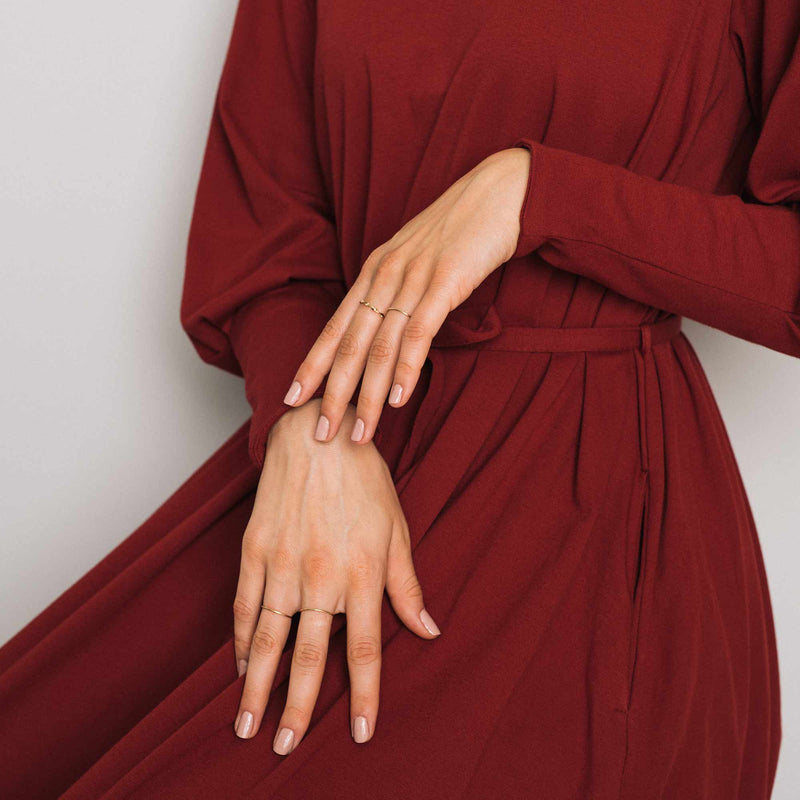 shiny single ring | solid gold