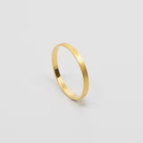 Satin Bandring Ring mit gebürsteter Oberfläche gold