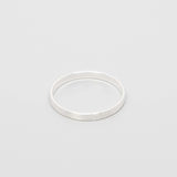 Satin Bandring Ring mit gebürsteter Oberfläche silber