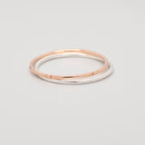 Ringset bicolor mit silber und roségold von fejn jewelry