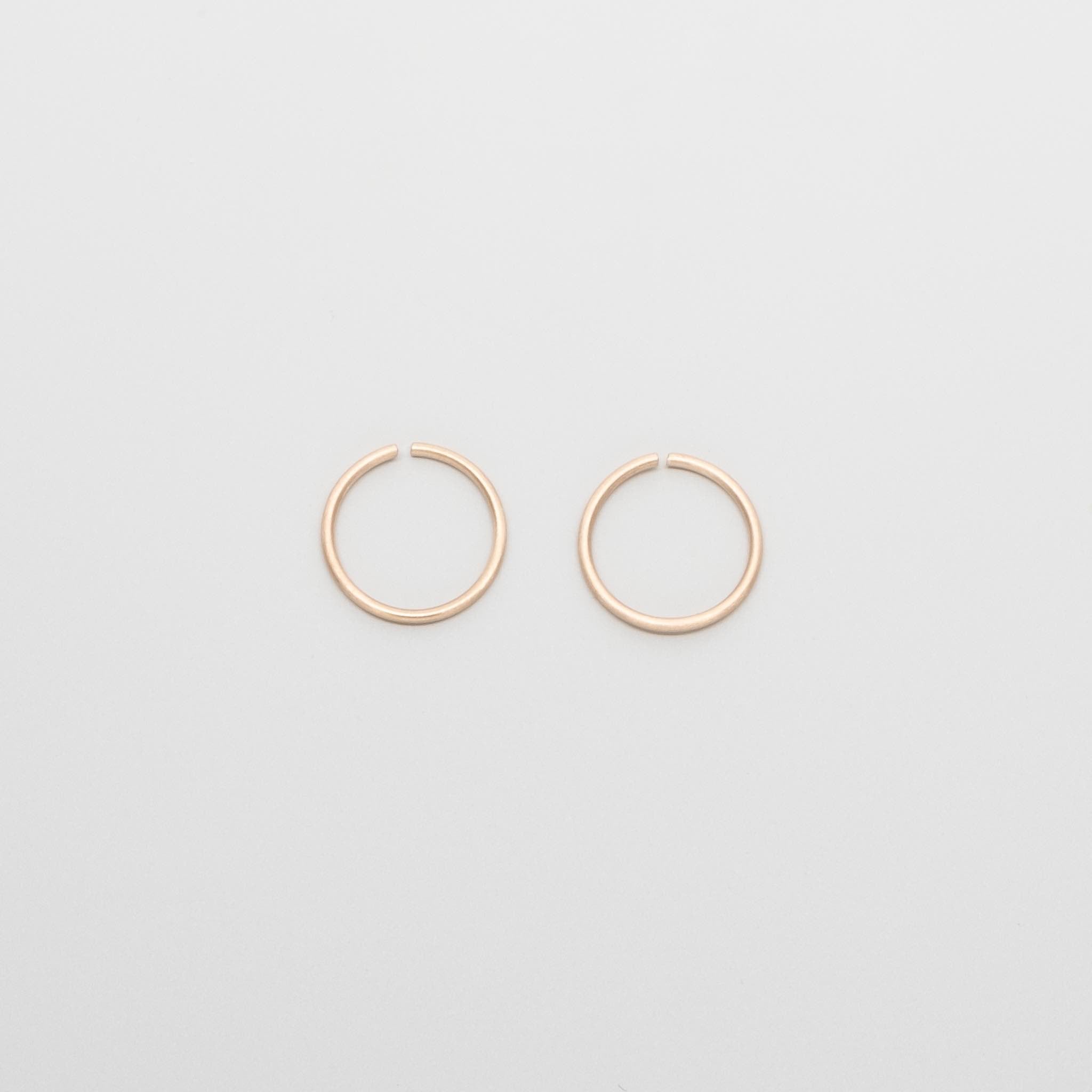satin mini hoops | solid gold