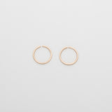 satin mini hoops | solid gold