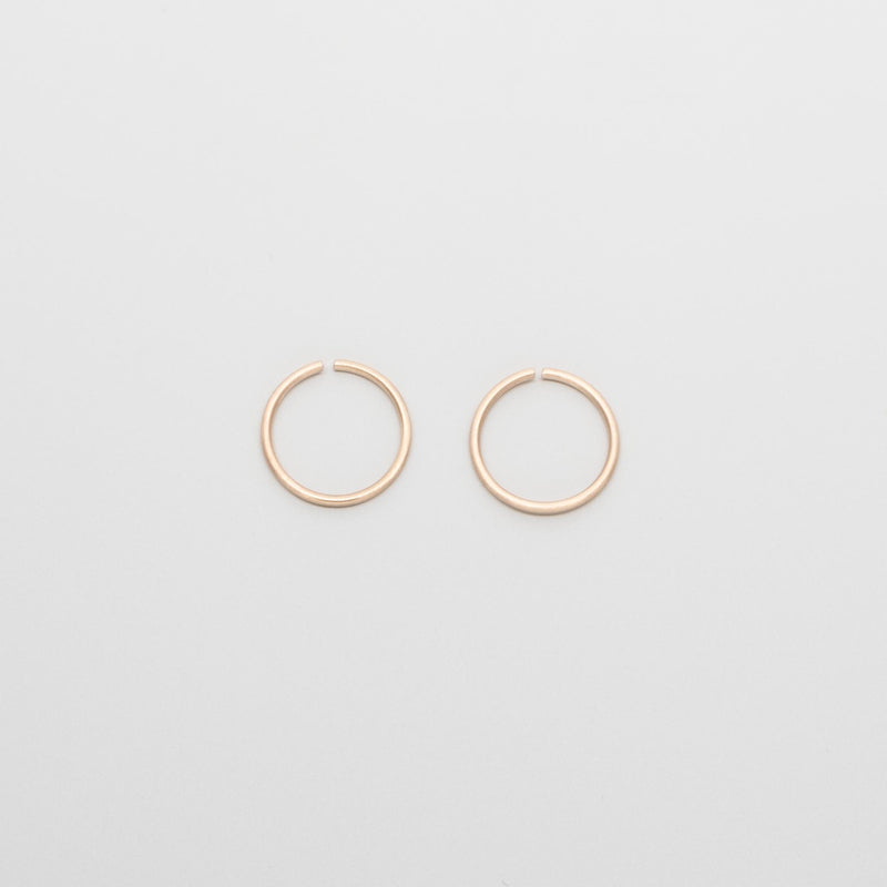 satin mini hoops | solid gold
