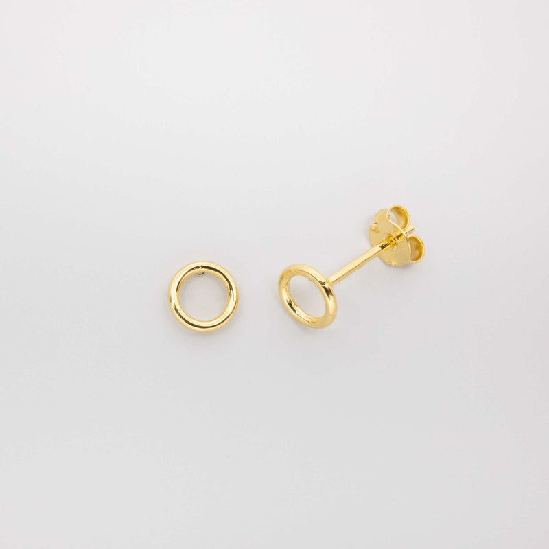 shiny circle studs