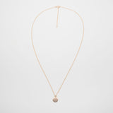 shiny disc necklace | solid gold