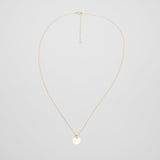 shiny disc necklace | solid gold