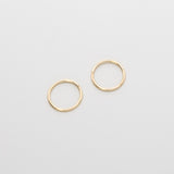 shiny mini hoop | solid gold