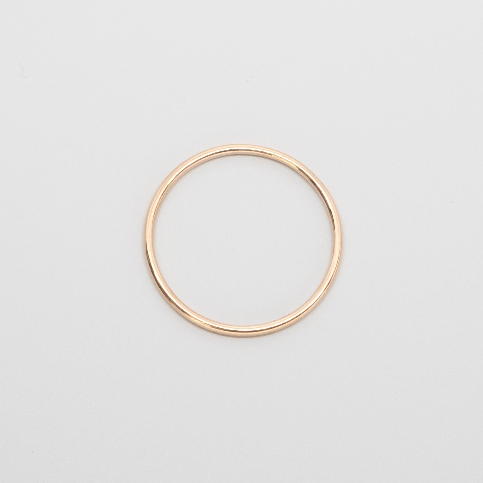 schlichter Ring glänzend roségold 14k Echtgold