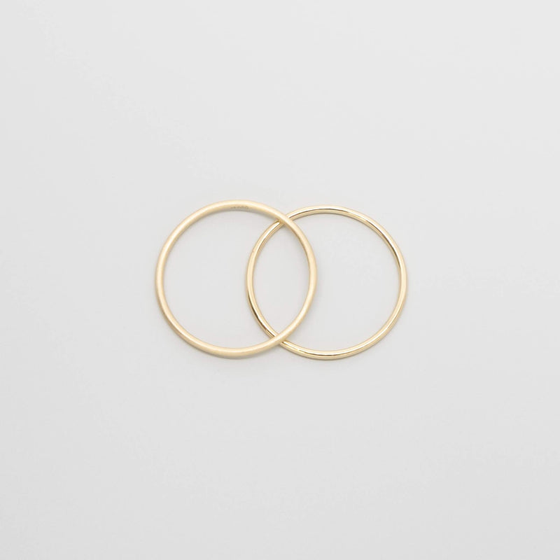shiny single ring | solid gold