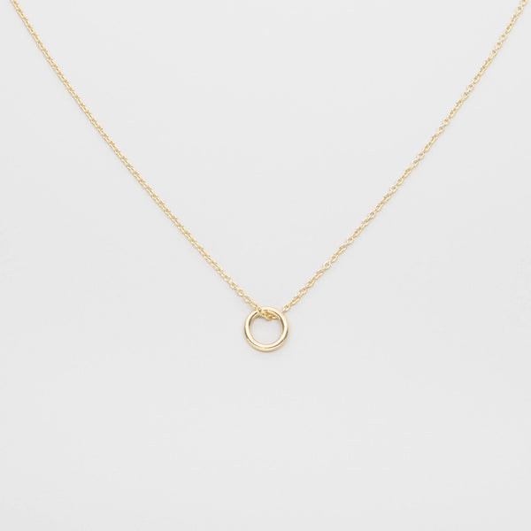 small circle necklace | solid gold