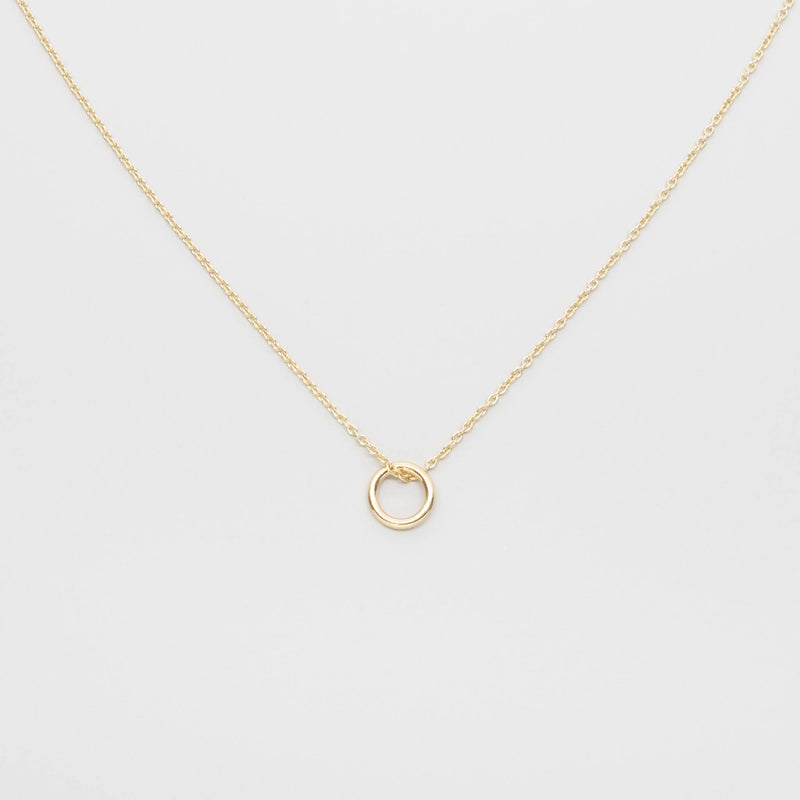 small circle necklace | solid gold