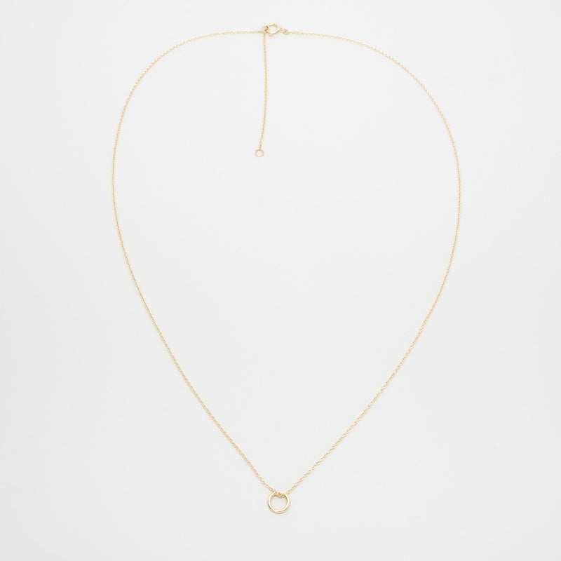 small circle necklace | solid gold