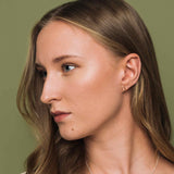 shiny circle studs