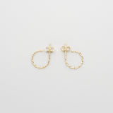 tiny twisted hoop | solid gold