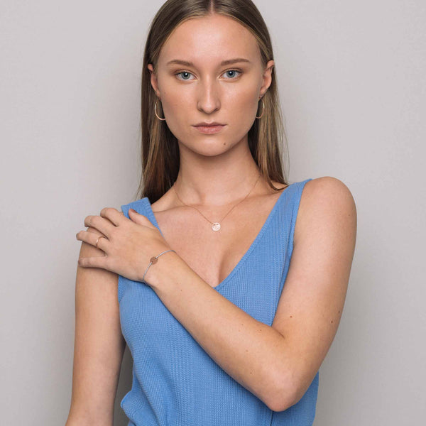 satin disc necklace