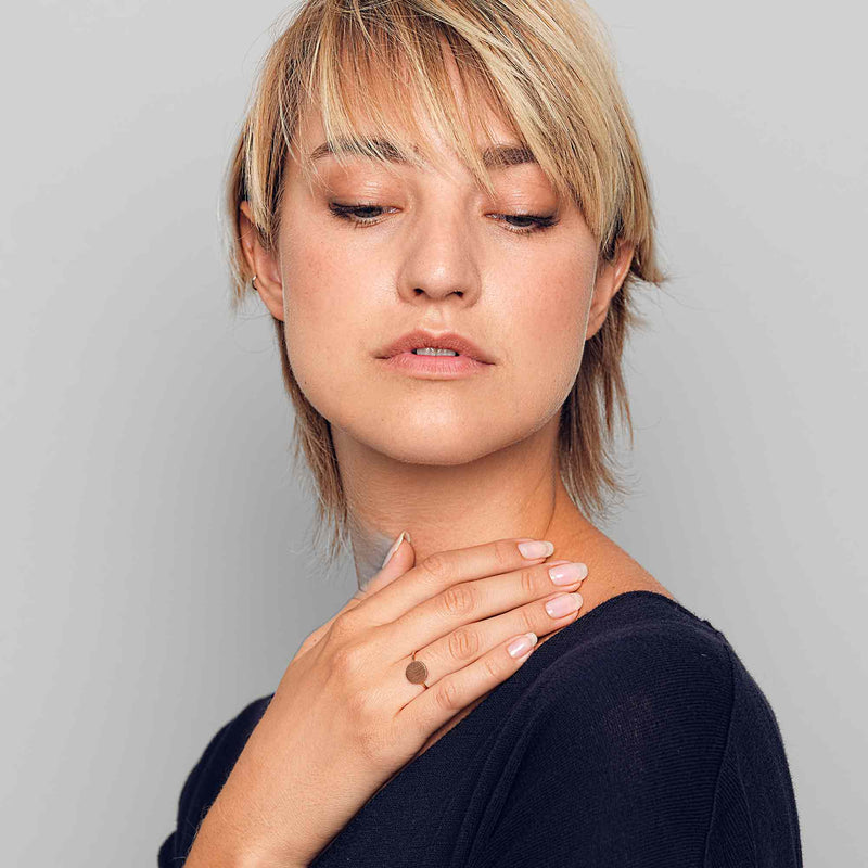 satin disc ring